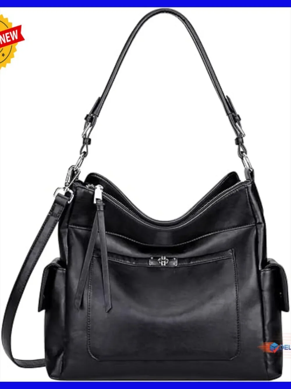 Large Leather Hobo Shoulder Bag Crossbody Purse Women's Handbag